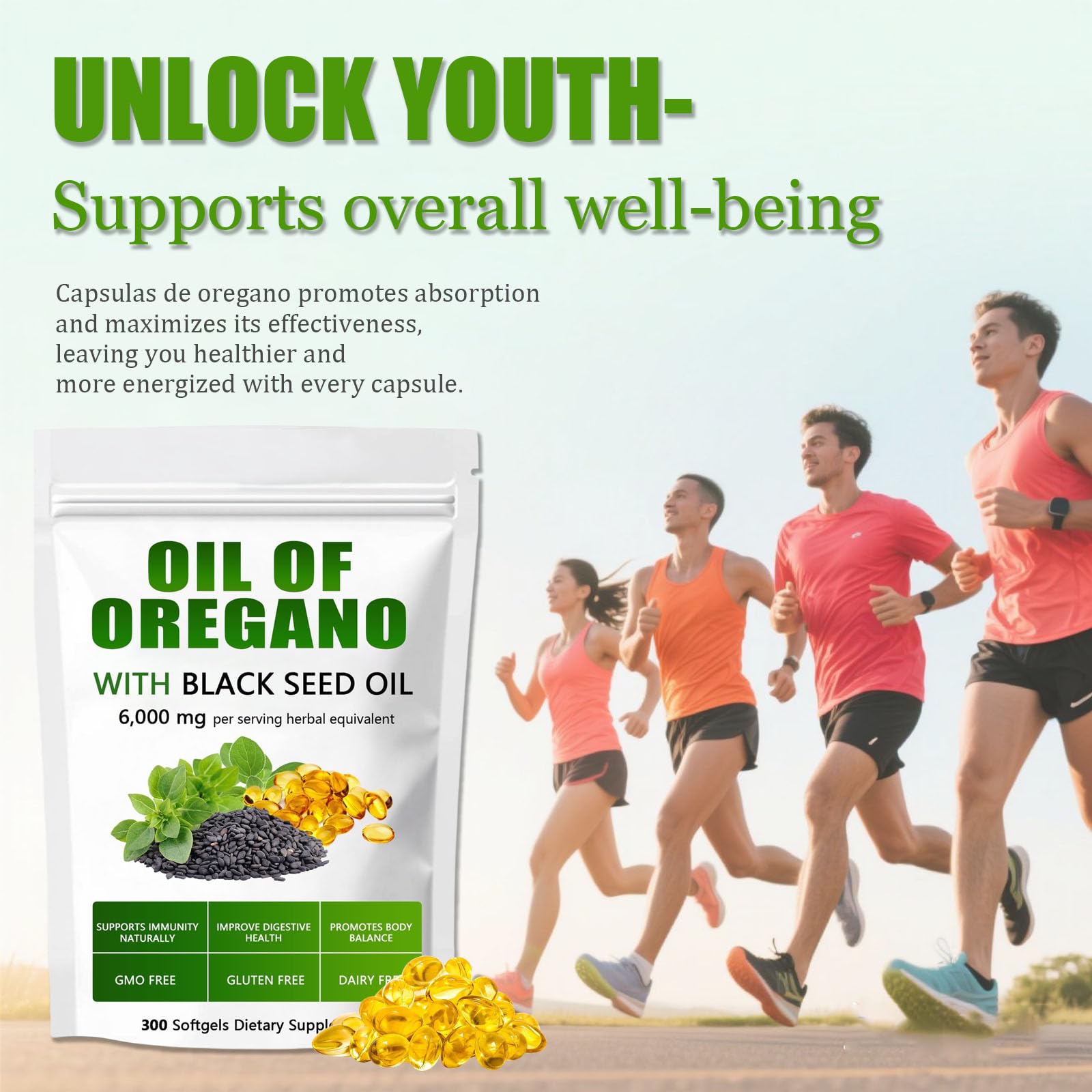ixarco Oil of Oregano Softgels with black seed oil capsules