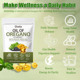 ixarco Oregano Oil Capsules showing softgel size