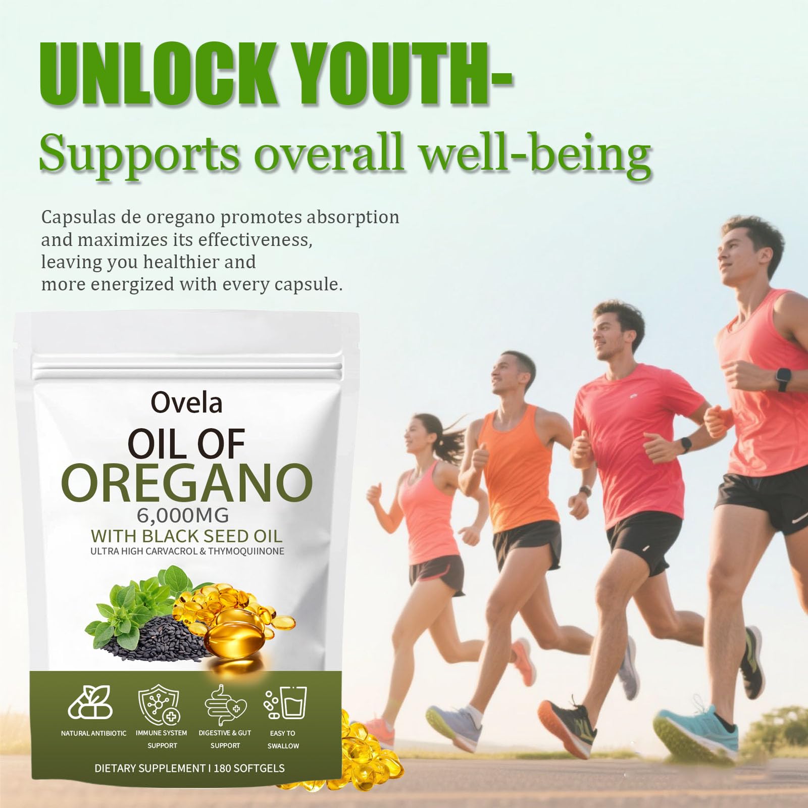 ixarco Oregano Oil Capsules with dosage information
