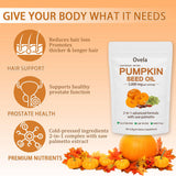 ixarco Pumpkin Seed Oil Softgels 3000mg back view with ingredients