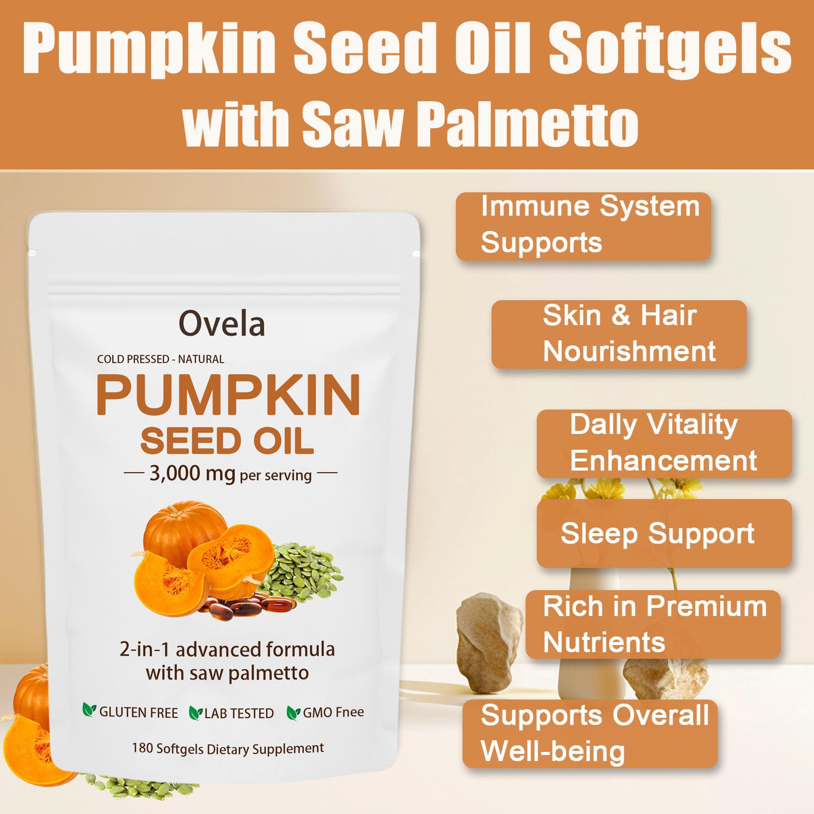 ixarco Pumpkin Seed Oil Softgels 3000mg packaging