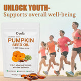 ixarco Pumpkin Seed Oil Softgels 3000mg with measuring spoon