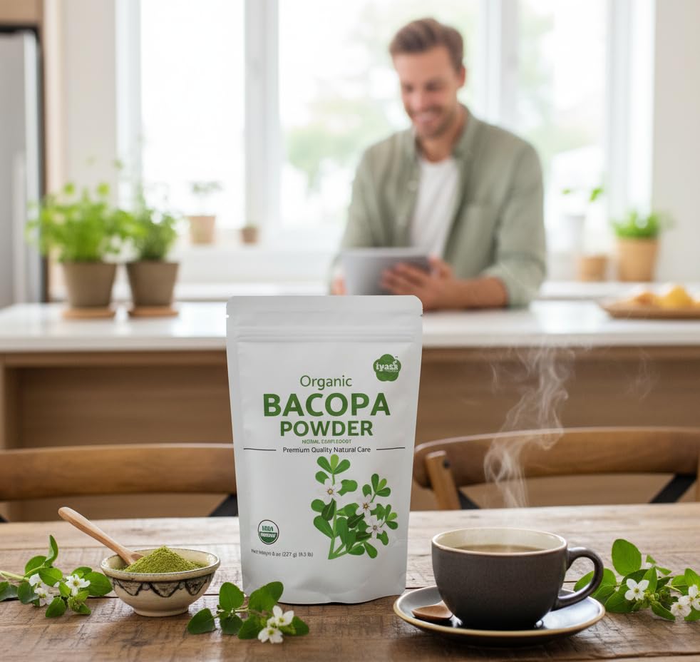 Iyasa Holistics Bacopa Monnieri Powder in a bowl