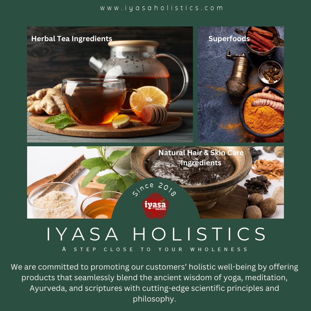 Iyasa Holistics Chamomile Flower Powder 227g in a bowl