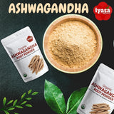 Iyasa Holistics Organic Ashwagandha Root Powder 113g side view