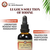 J. CROW'S Lugol's Iodine Solution 2% 60ml label close-up