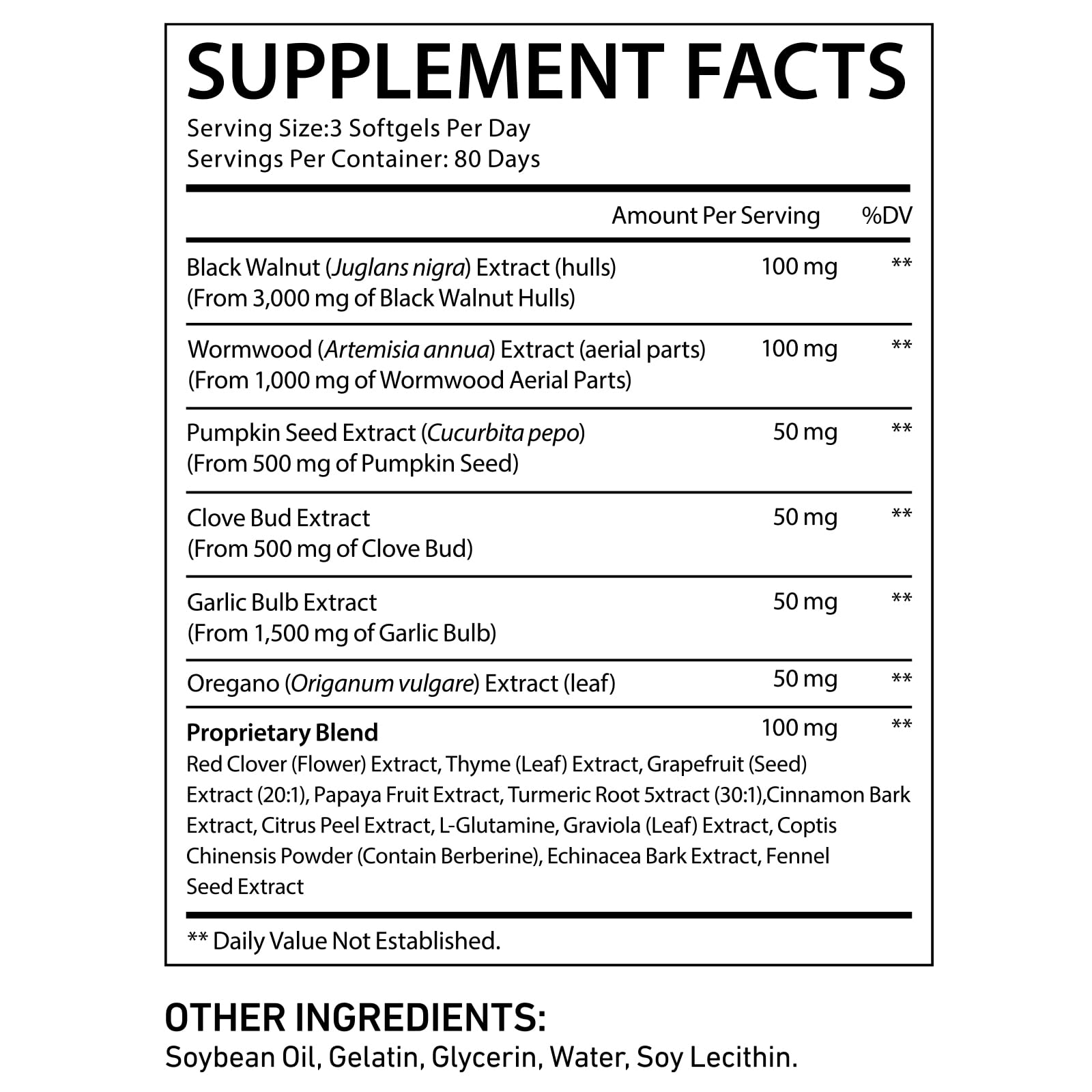 J&H Jasmine&Hyacinth 18-In-1 Herbal Supplement ingredients list