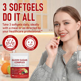J&H Jasmine&Hyacinth Blood Sugar Complex softgels on a table