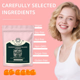 J-PRQ Feminine Balance Gummies with tropical background