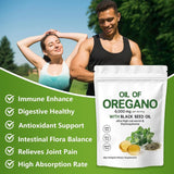 J-PRQ Oil of Oregano Softgels back view with ingredient list