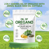 J-PRQ Oil of Oregano Softgels in hand for size comparison