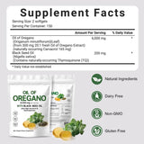 J-PRQ Oil of Oregano Softgels side view showing capsule size
