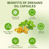 J-PRQ Oregano Oil & Black Seed Oil Softgels side view