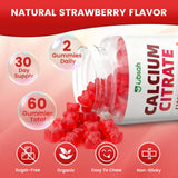 Jabsah Calcium Citrate Gummies bottle with gummies on a table