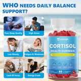 Jabsah Cortisol Gummies displayed on a wooden table