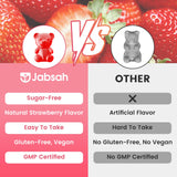 Jabsah L-Lysine Gummies 1000mg bottle with cap off