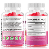 Jabsah Potassium Citrate Gummies bottle with a background of fresh raspberries