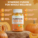 Jabsah Pumpkin Seed Oil & Saw Palmetto Gummies on a wooden table