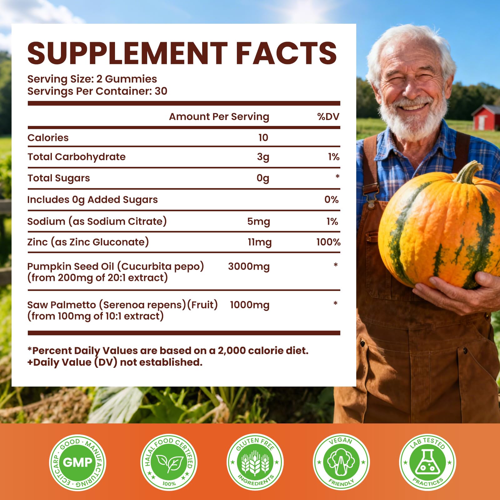 Jabsah Pumpkin Seed Oil & Saw Palmetto Gummies packaging