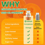 Jabsah Pumpkin Seed Oil & Saw Palmetto Gummies showing dosage