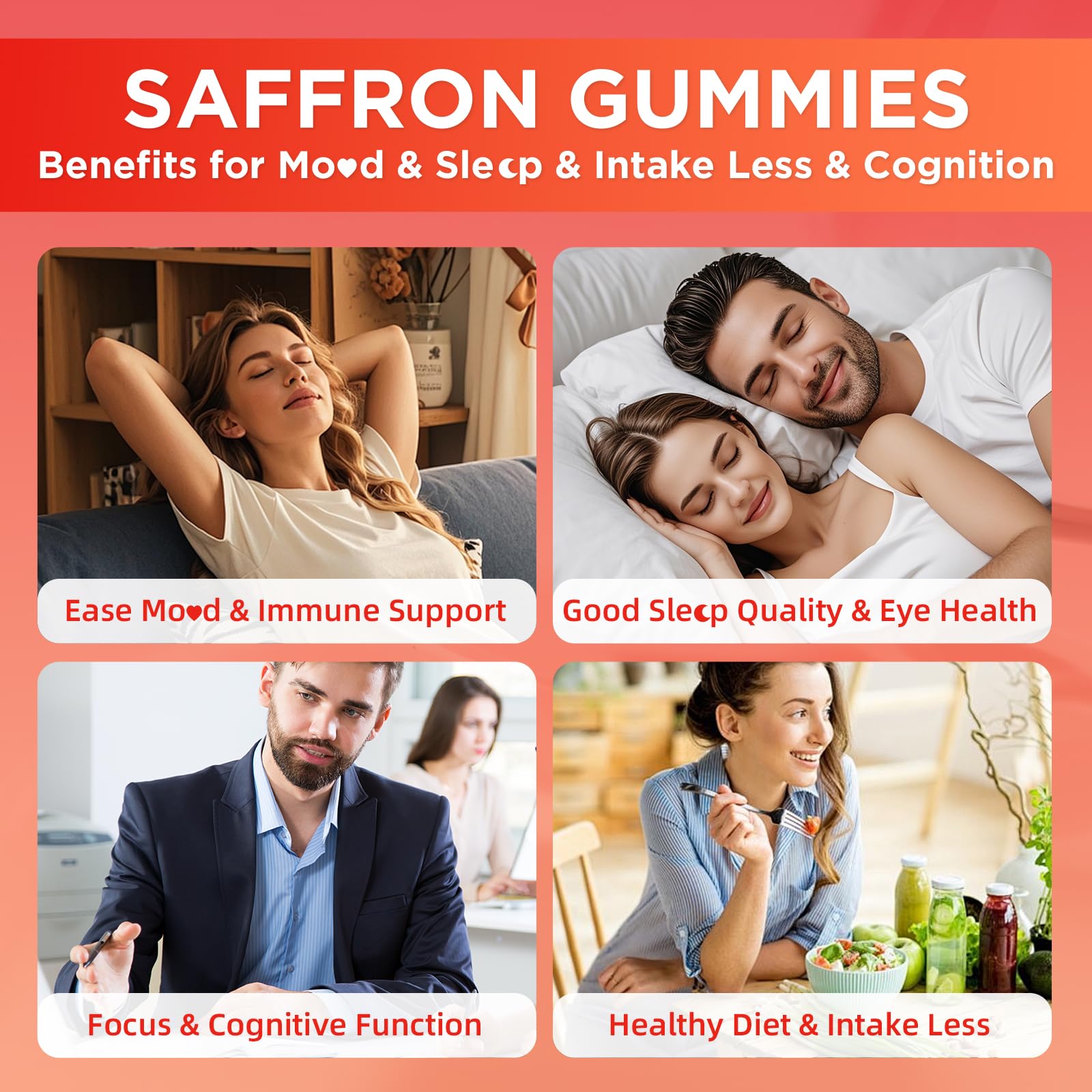 Jabsah Saffron Gummies displayed with fresh saffron