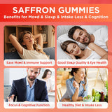 Jabsah Saffron Gummies displayed with fresh saffron