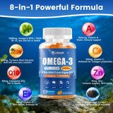 Jabsah Vegan Omega-3 Algae Gummies bottle side view