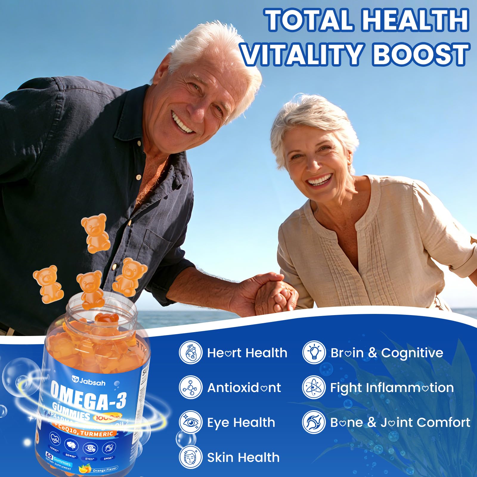 Jabsah Vegan Omega-3 Algae Gummies nutritional information