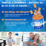 Jabsah Vegan Omega-3 Algae Gummies on a wooden table
