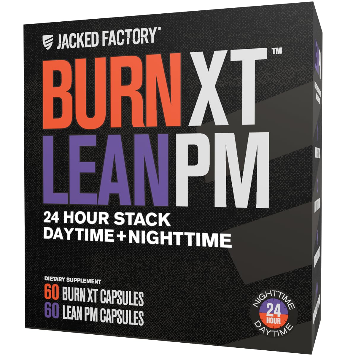 Jacked Factory Burn-XT + Lean PM Kit front view with packaging