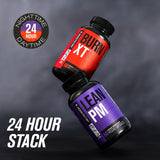 Jacked Factory Burn-XT + Lean PM Kit side view showing capsules