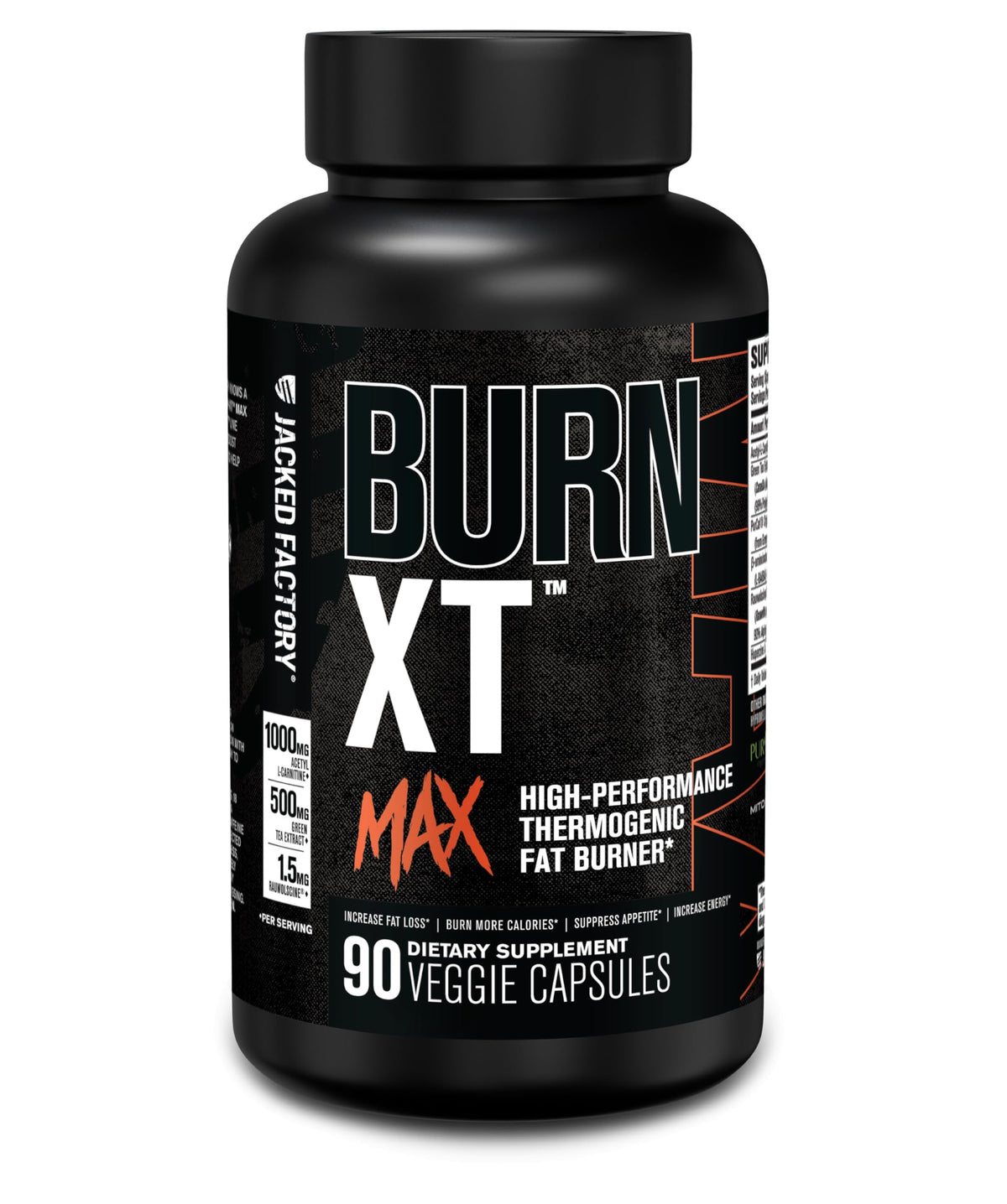 Jacked Factory Burn-XT Max Fat Burner 90 Capsules front view