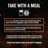 Jacked Factory Burn-XT Max Fat Burner 90 Capsules on a wooden table
