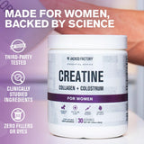 Jacked Factory Creatine for Women 5000mg back view