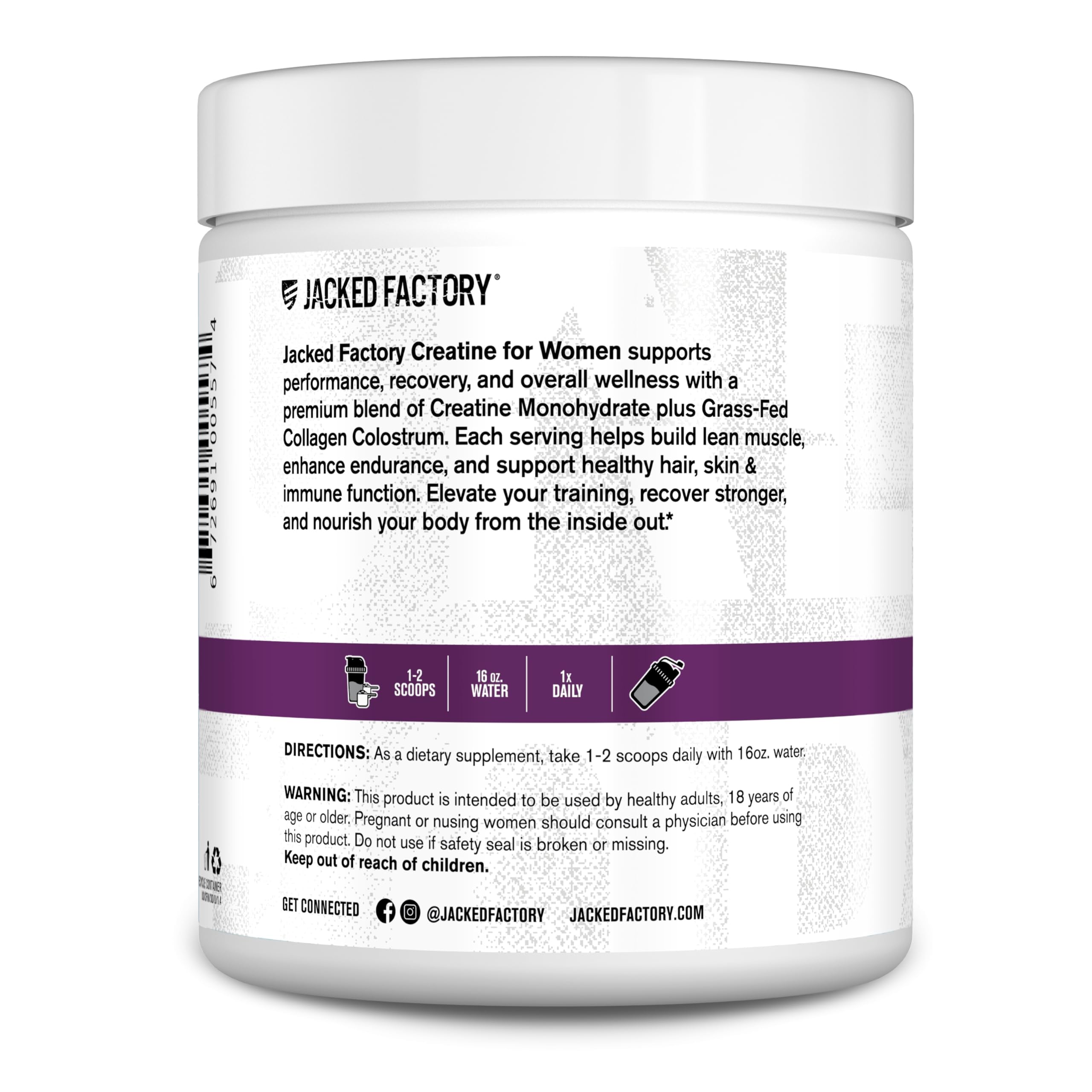 Jacked Factory Creatine for Women 5000mg mixed in water