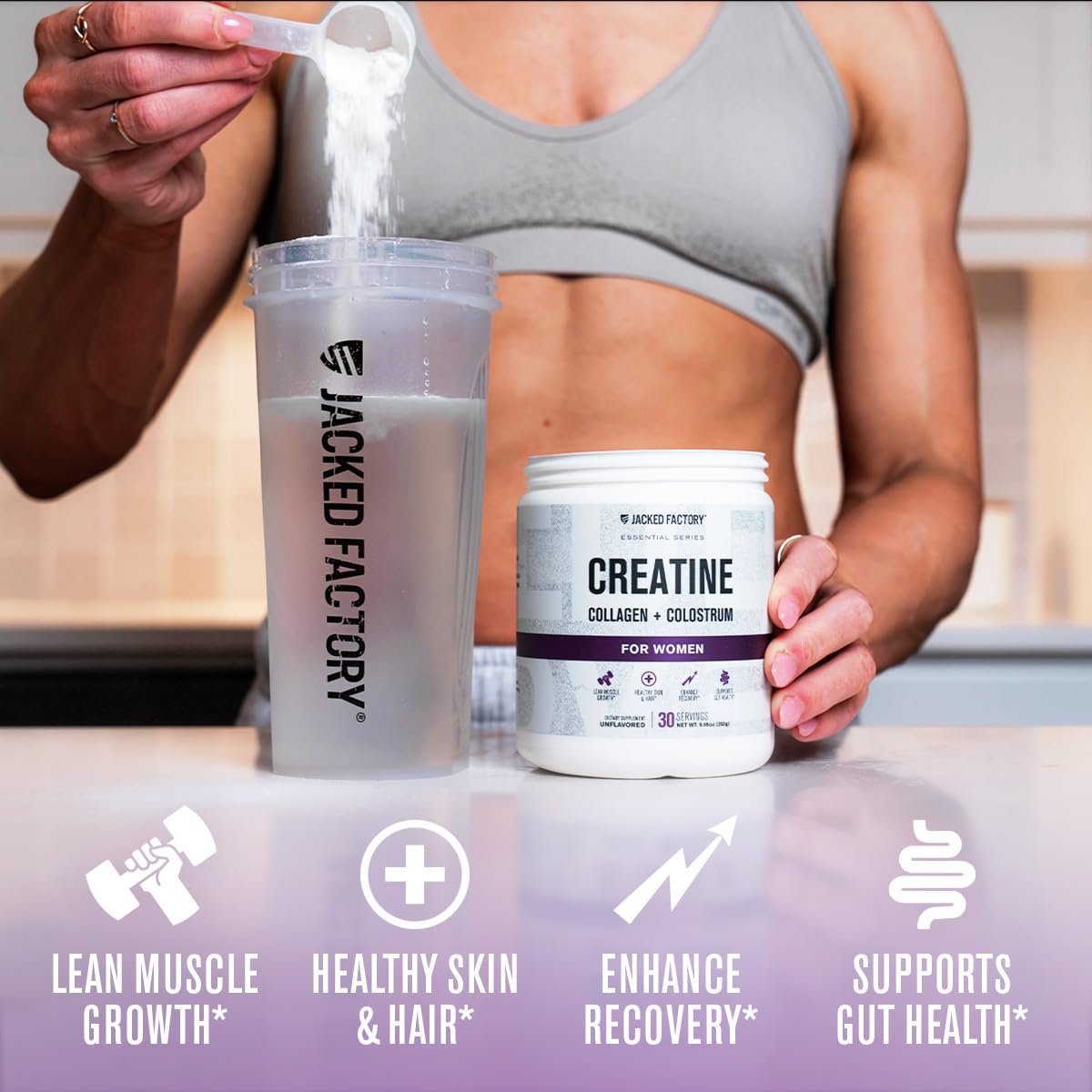 Jacked Factory Creatine for Women 5000mg scoop size