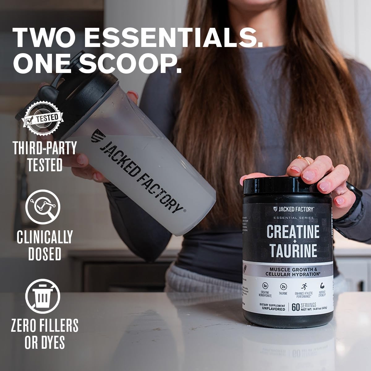 Jacked Factory Creatine Monohydrate 5000mg back view