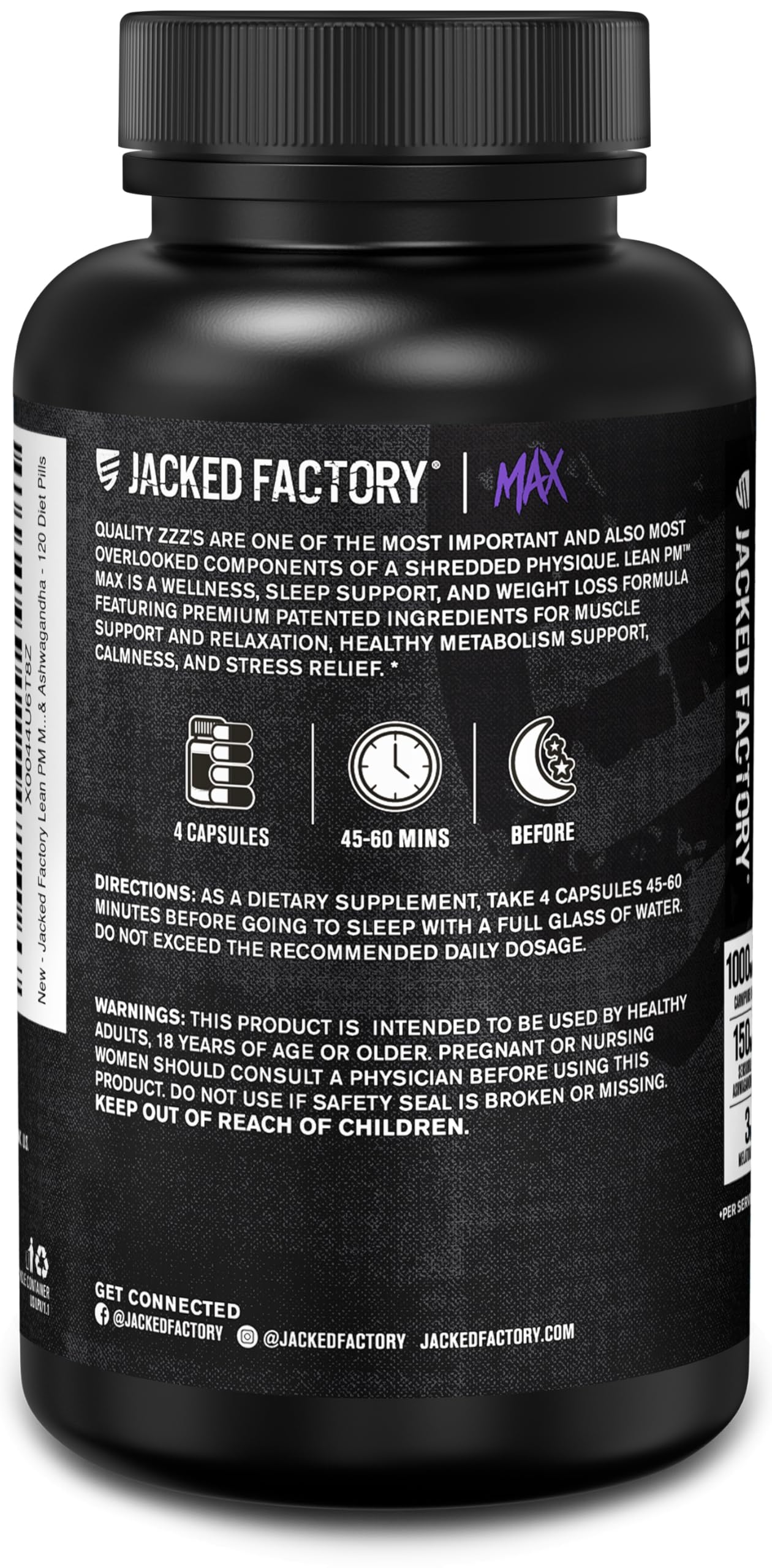 Jacked Factory Lean PM Max product packaging