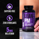 Jacked Factory Lean PM Stimulant-Free Fat Burner capsule close-up
