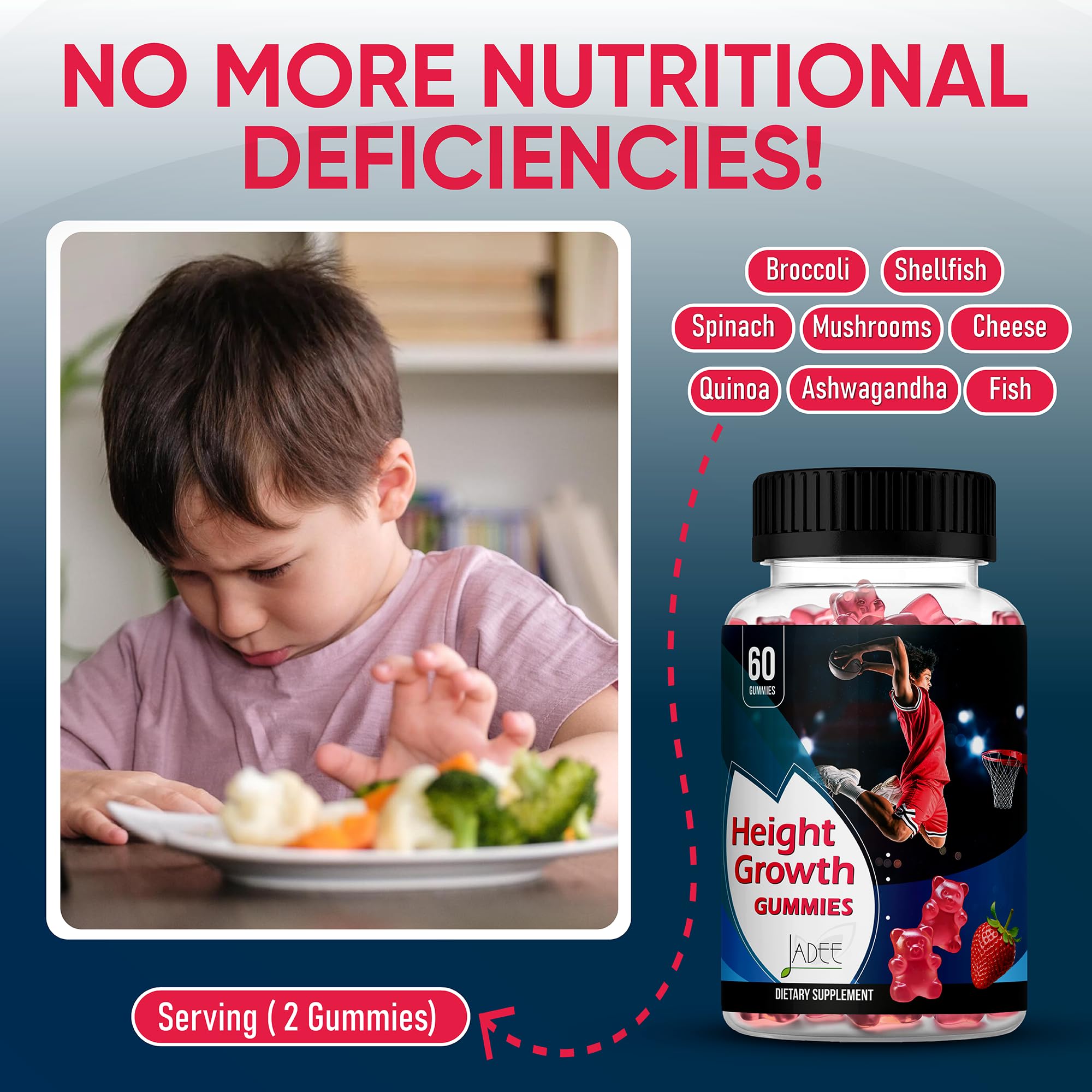 Jadee Multivitamins for Kids side view showing capsule