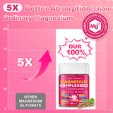 JAENFW Magnesium Glycinate Gummies with natural raspberry flavour