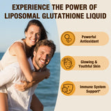 Jagielolia Liposomal Glutathione Liquid drops in a glass of water