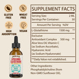 Jagielolia Liposomal Glutathione Liquid serving size with dropper