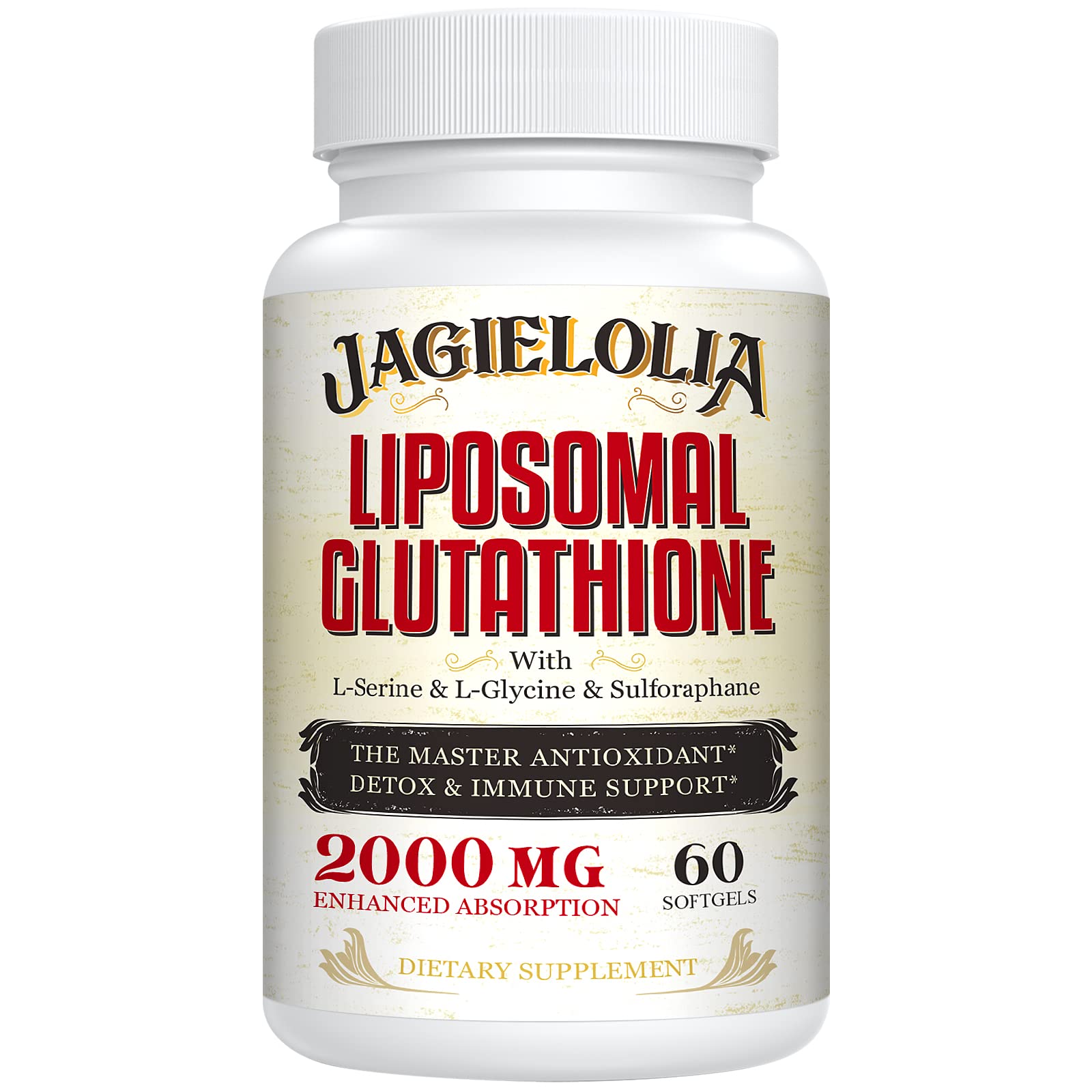 Jagielolia Liposomal Glutathione Supplement 2000 MG front view