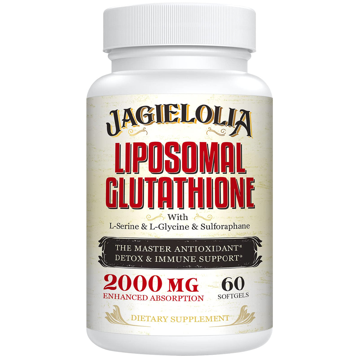 Jagielolia Liposomal Glutathione Supplement 2000 MG front view