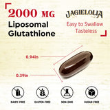 Jagielolia Liposomal Glutathione Supplement softgels on a table