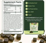 Jaje Health Spirulina Gummies surrounded by superfood ingredients