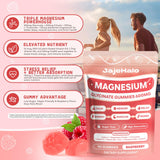 Jajehalo Magnesium Gummies displayed with fresh raspberries