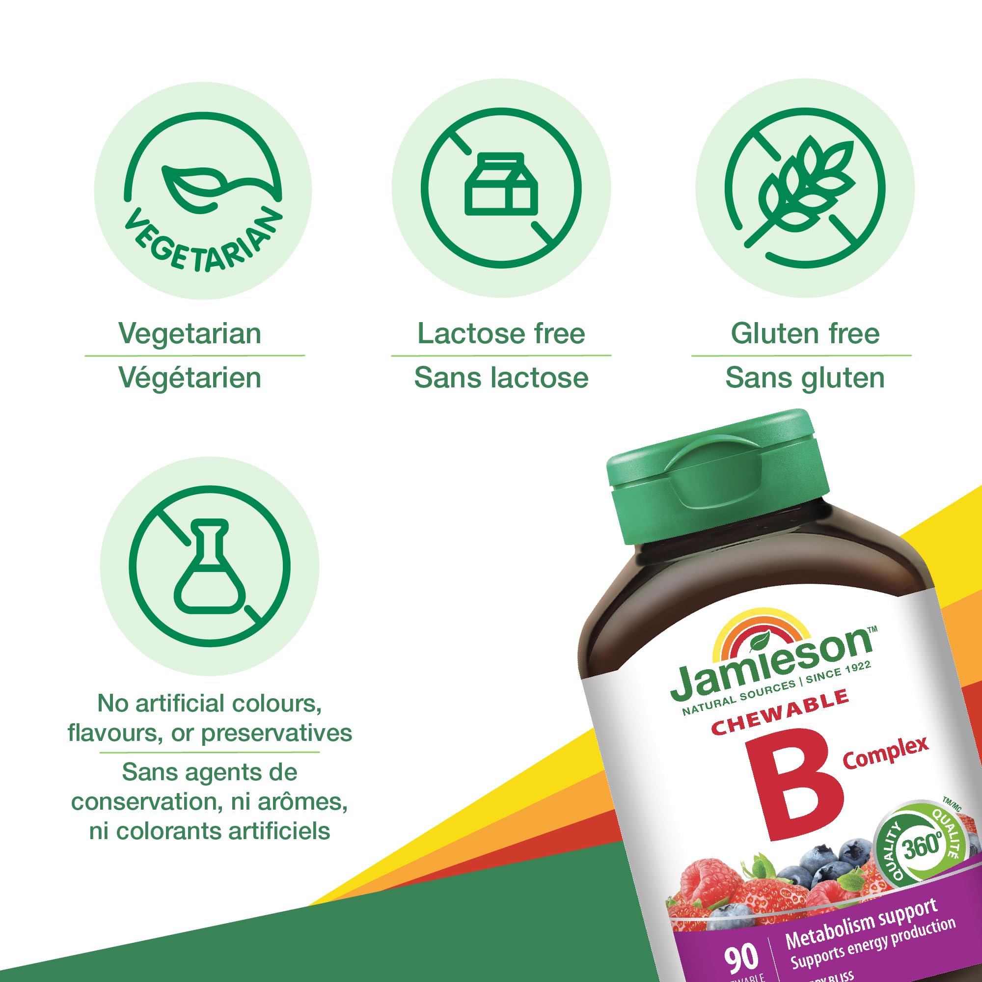 Jamieson B Complex Chewable Tablets ingredients list