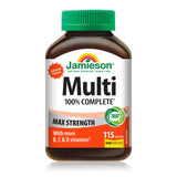 Jamieson Laboratories 100% Complete Multivitamin Max Strength 115 Capsules front view